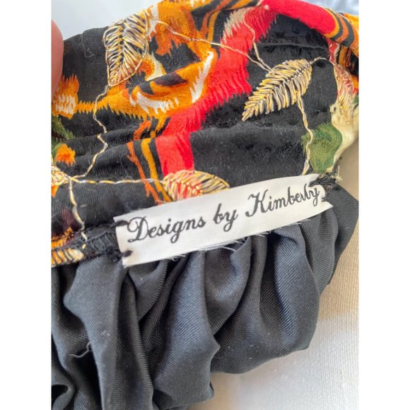 Vintage 1960s Puffy Crinoline Maxi Skirt Metallic Floral - Picture 5 of 15